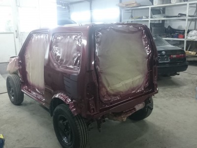 Suzuki Jimny капитальный ремонт кузова с полной окраской
